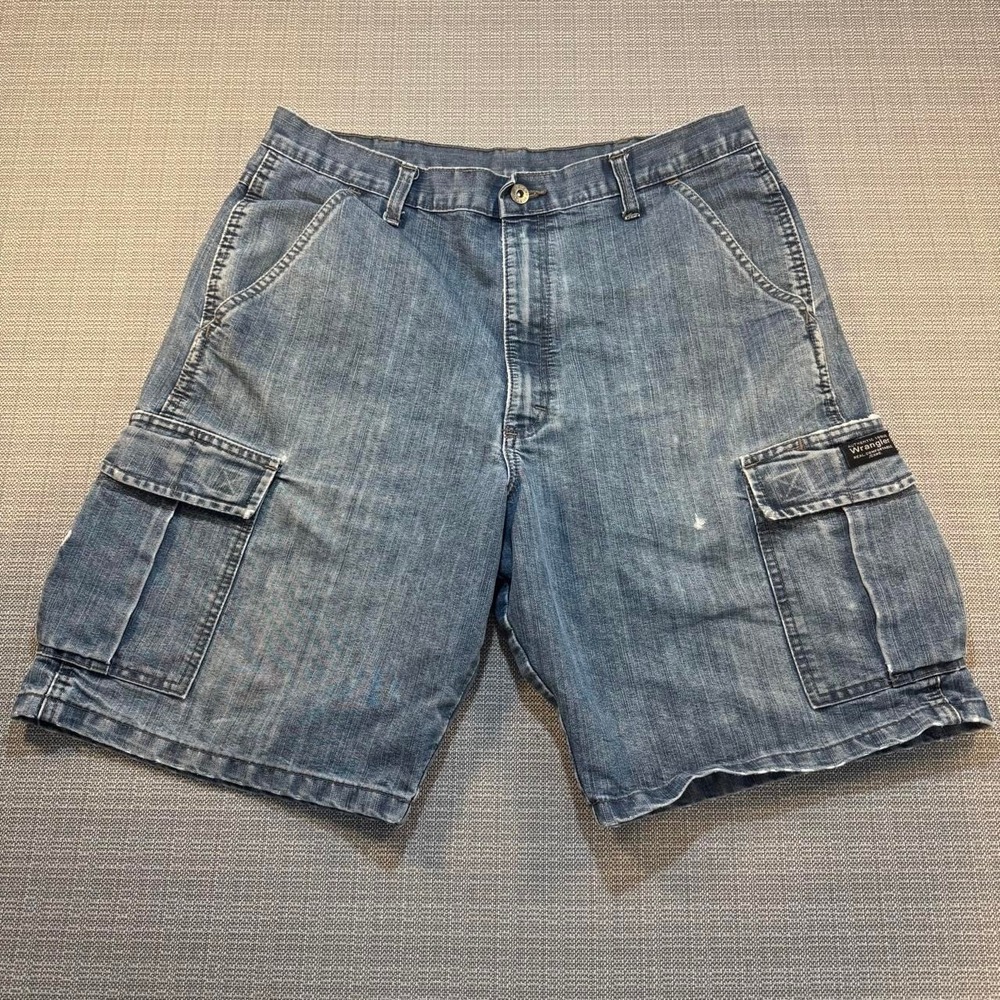 Wrangler Blue Denim Cargo Shorts